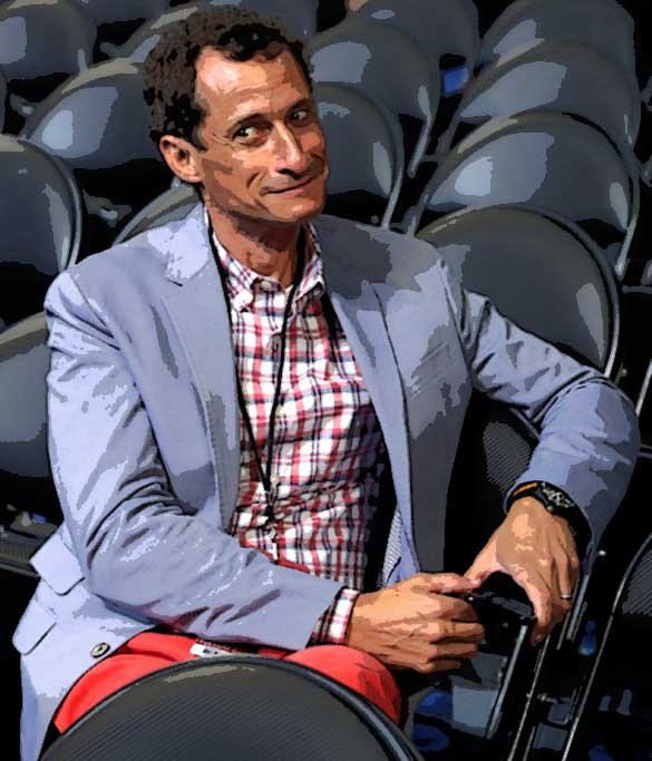 Anthony Weiner at the ballgame ...