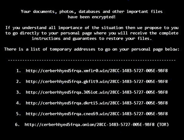 Cerber Ransomeware Cerber Ransomware