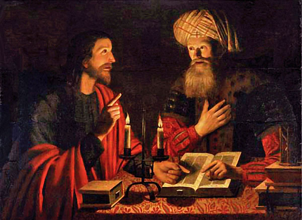 Christ teaching Nicodemus
