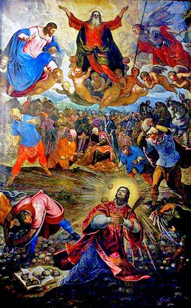 Stoning of Saint Stephen, altarpiece of San Giorgio Maggiore, Venice, by Jacopo & Domenico Tintoretto