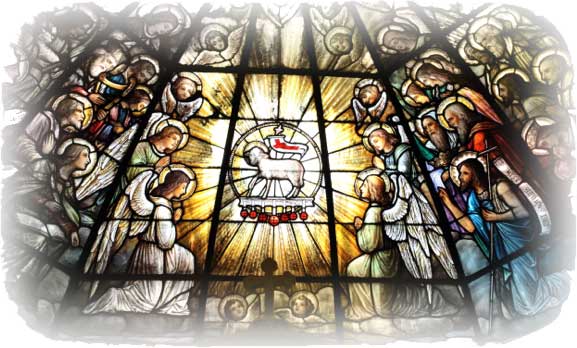 All Saints Day Stained Glass Panel