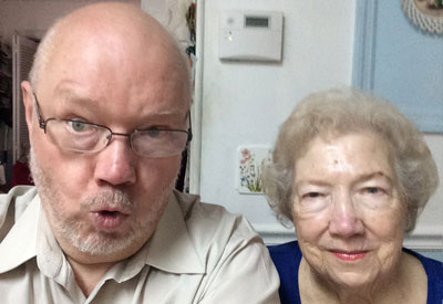 Dave and Mom on Mom's Birthday