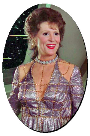 Lwaxana Troi portrayed by Majel Barrett
