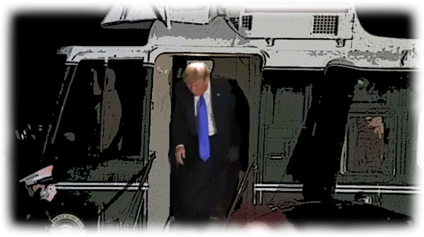 President Trump Disembarks Marine 1