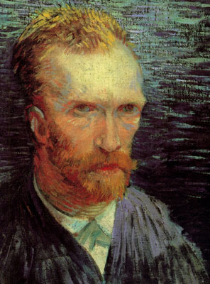 (detail) Van Gogh self portrait 1887