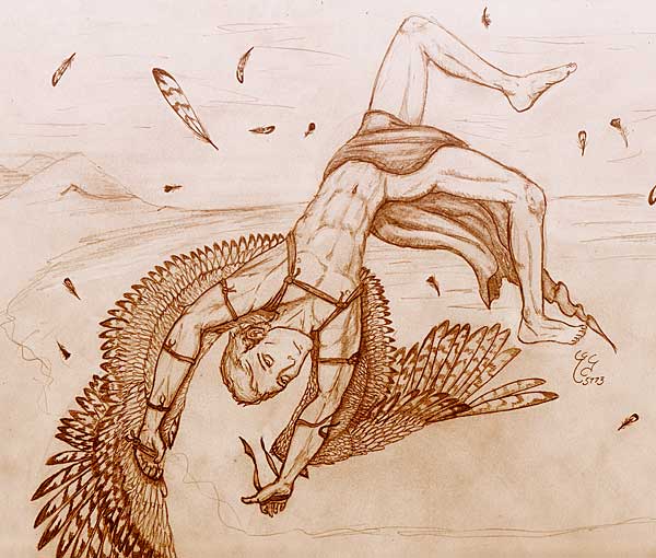 Icarus Falling by NikkelahGhaz on DeviantArt