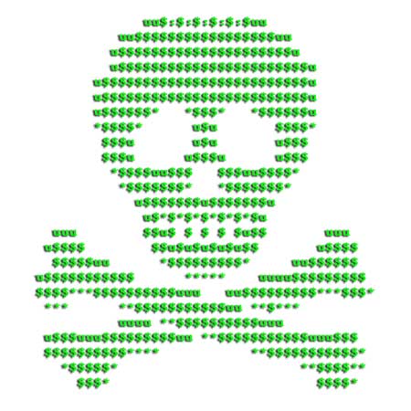 ransomware stylized skull
