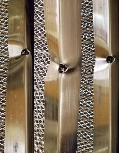 HVAC filter ding at several angles