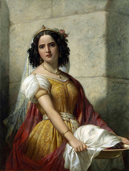 Jan Adam Kruseman (1804–1862), Salome with the Head of John the Baptist (c 1861), oil on canvas, 120 x 90 cm, Rijksmuseum Amsterdam, Amsterdam.