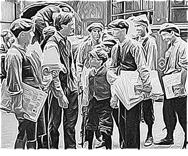 scene from newsies
