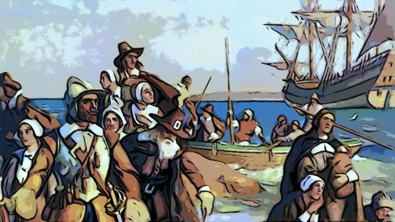 Pilgrim Landing at Plymouth Rock