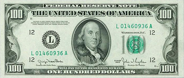 100 dollar bill US