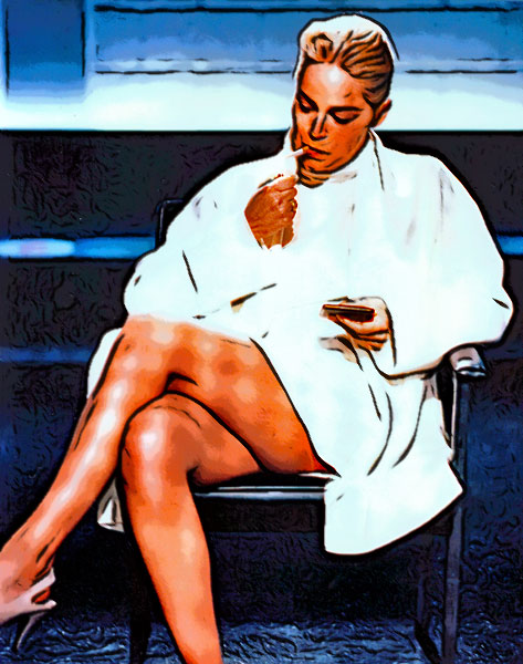 Catherine Tramell from Basic Instinct portrayed by Sharon Stone