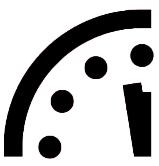 Doomsday Clock 100 secondsd til Midnight