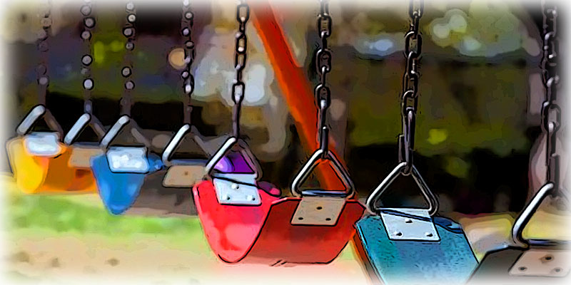Empty Swings at a Playground
