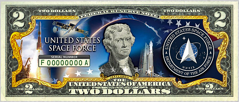 space force 2 dollar bill
