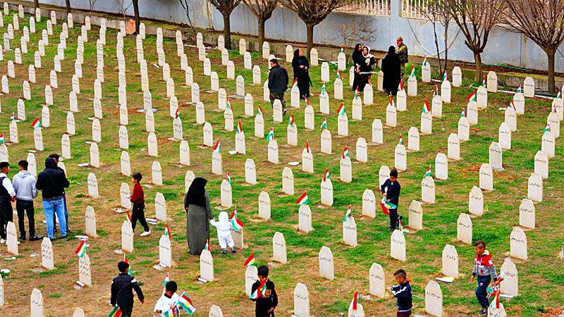 Graves of the victims of the Halabja chemical attack