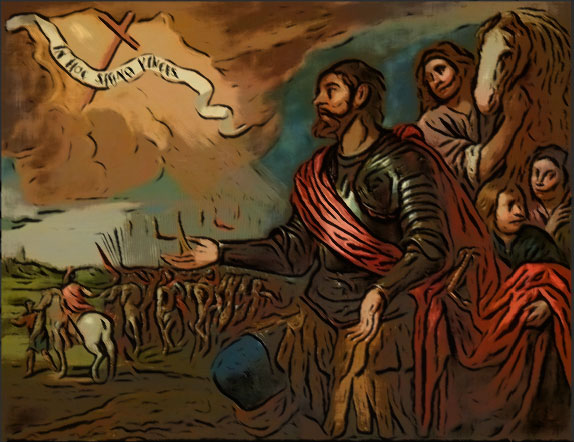 sketch of Constantines Vision of the Holy Cross from Boeckhorst