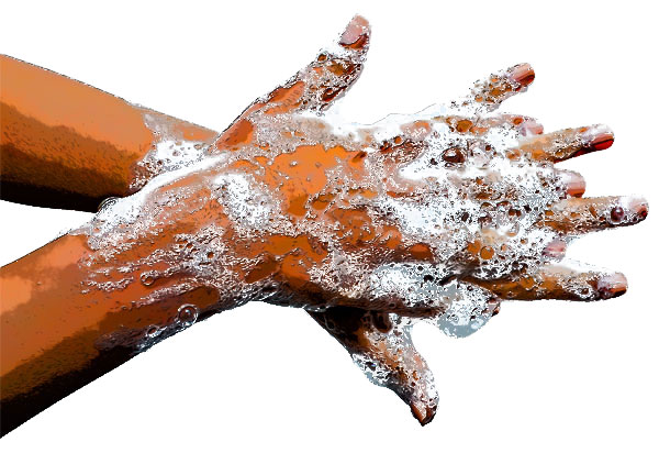 washing hands