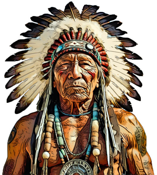 Native American in Regalia