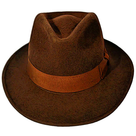 brown felt fedora