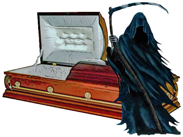 casket with Joe Black