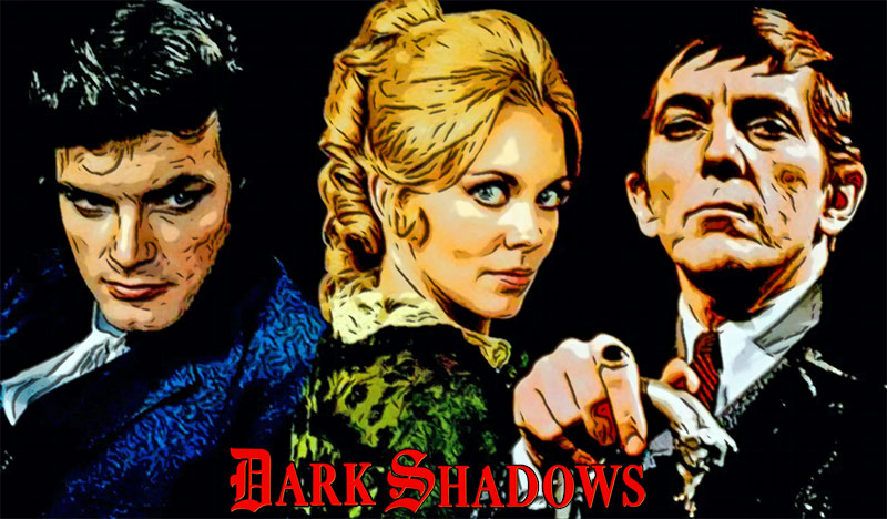 Dark Shadows David Selby, Lara Parker, & Jonathan Frid