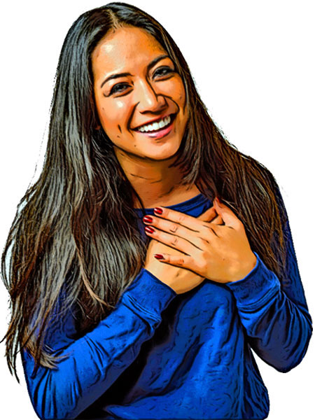 girl saying Thank You