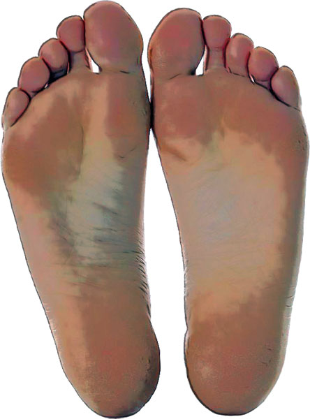 soles of two feets