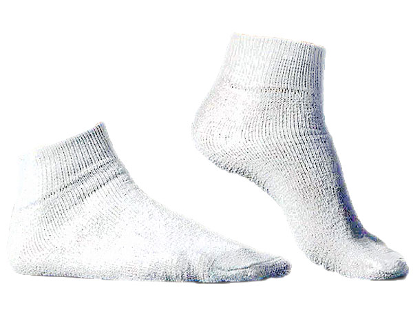 white ankle length socks