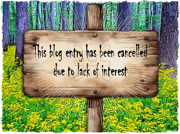 Blog entry cancelled
