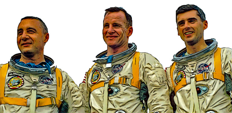 Grissom, White, and Chaffee Apollo 1