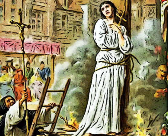 Joan of Arc burned as a heretic