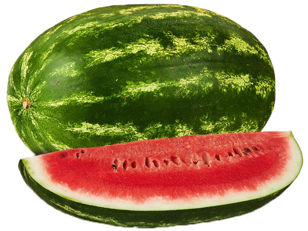 Striped Klondike watermelon slice