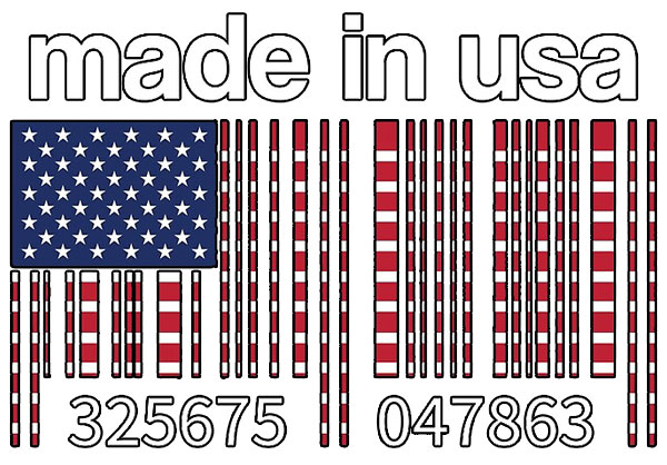 USA Flag barcode