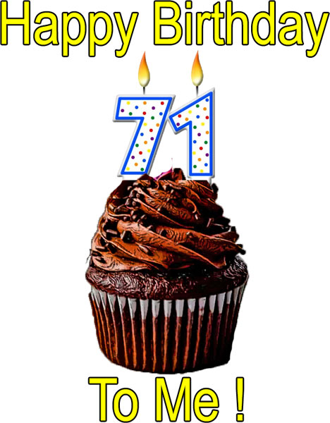 birthday cupcake 71 years for Dave