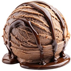 Chocolate ice cream scoop