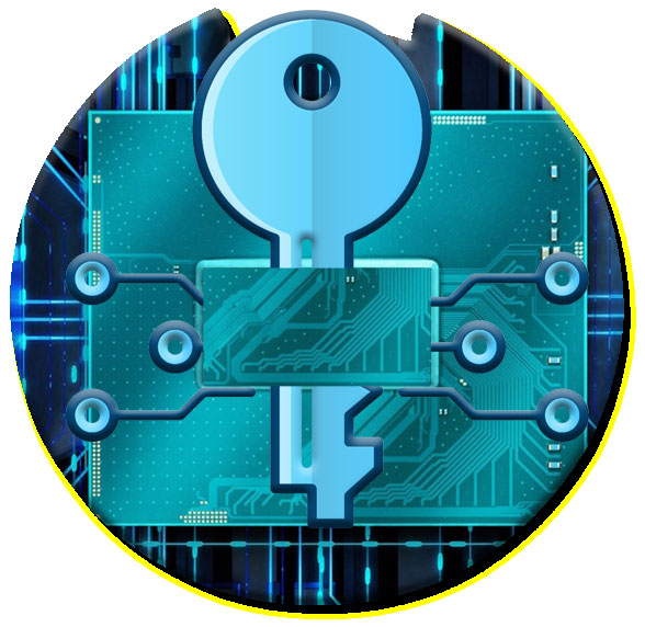 stylized electronic lock
